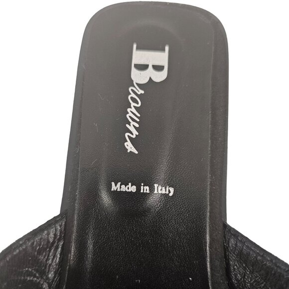 Browns Women's Rhinestone Embellished Slip-On Sandals Size 41 Made In Italy - Picture 4 of 7